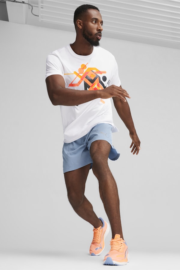 RUN "FASTER ICONS" Men's Graphic Tee, PUMA White, extralarge